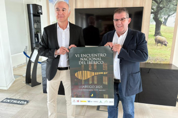 Presentación de la sexta edición del Encuentro Nacional del Ibérico en Jabugo (Huelva).