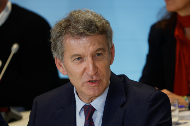 El presidente del Partido Popular, Alberto Núñez Feijóo, preside el Comité Ejecutivo Nacional del partido.