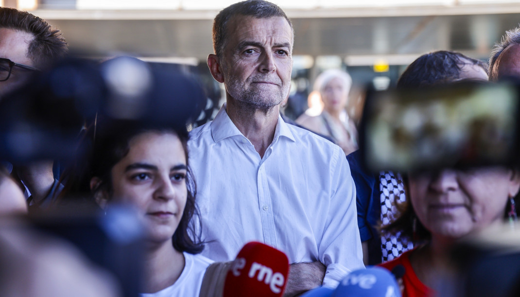 Archivo - El Coordinador de Izquierda Unida, Antonio Maillo, durante la presentación del cambio de la nueva denominación oficial de la estación de Córdoba-Julio Anguita, a 16 de septiembre de 2025