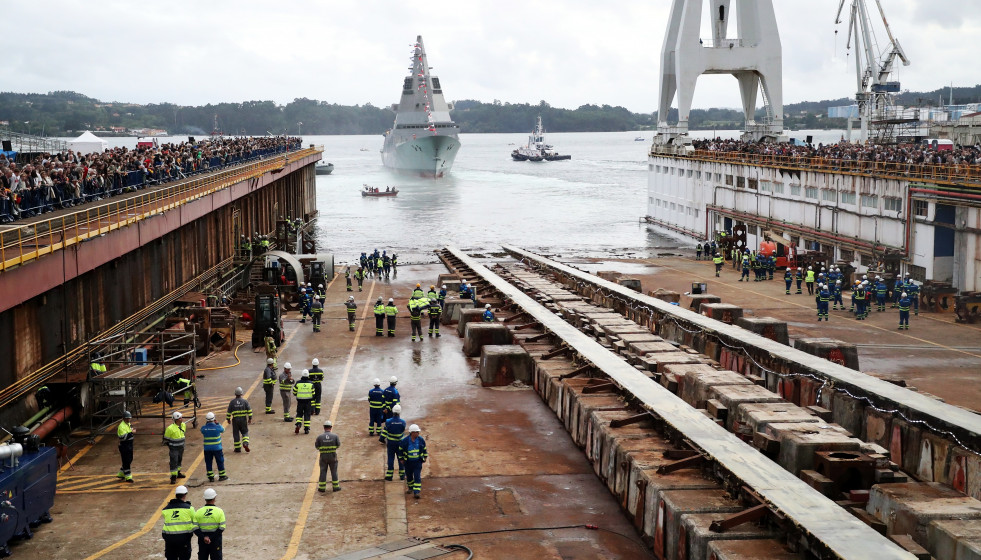 Archivo - Ceremonia de la botadura de la fragata F-111, en el astillero de Navantia, a 11 de septiembre de 2025, en Ferrol, A Coruña.