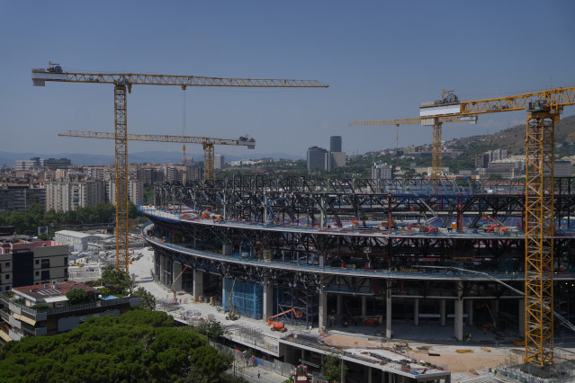 Archivo - Obras del nuevo estadio de fútbol Spotify Camp Nou.