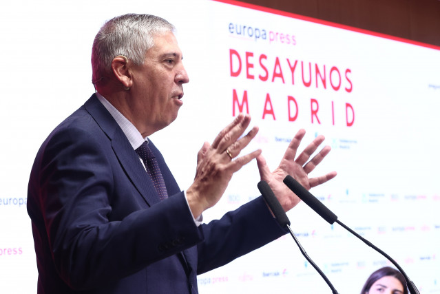 El presidente de IFEMA Madrid, José Vicente de los Mozos, durante un desayuno informativo en el Meeting Place, a 7 de noviembre de 2025, en Madrid (España).