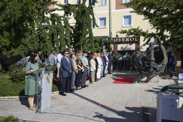 Archivo - La directora general de la Guardia Civil, Mercedes González, durante el acto en memoria de los guardias civiles víctimas del terrorismo, en la plaza de la Repúbllica Domincana, a 14 de ju