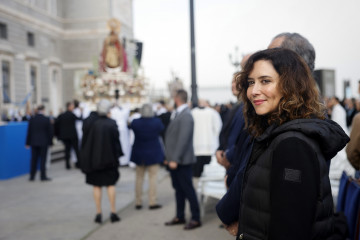Archivo - La presidenta de la Comunidad de Madrid, Isabel Díaz Ayuso, en la Misa por la Virgen de la Almudena