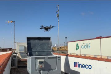 Ineco, primera entidad autorizada en España para operar 'drones-nido' en inspección ferroviaria