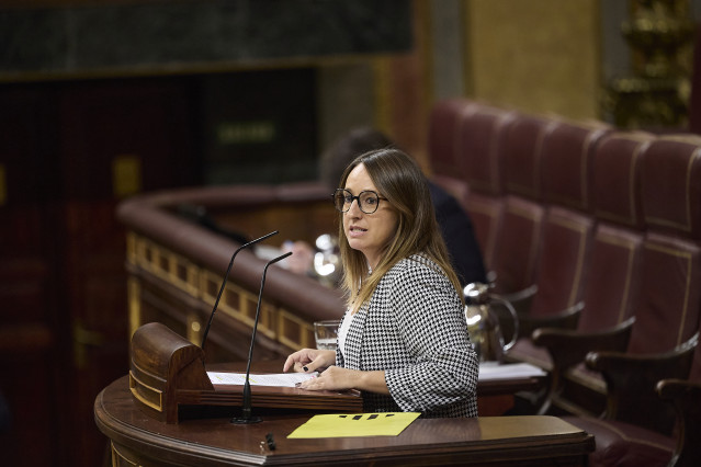 La diputada de ERC, Etna Estrems, a 15 de octubre de 2025, en Madrid (España).