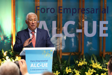 El presidente del Consejo Europeo, Antonio Costa, en el marco de un foro empresarial en los márgenes de la cumbre entre la UE y la Comunidad de Estados Latinoamericanos y Caribeños (CELAC), celebrad
