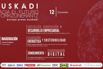 Banner del programa de la jornada económica organizada por Europa Press Euskadi bajo el título 