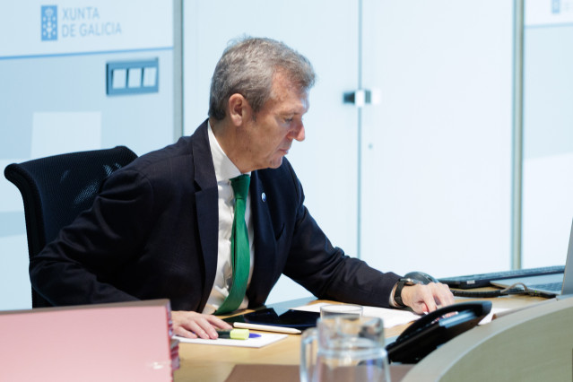 Rueda, durante la reunión del Consello.