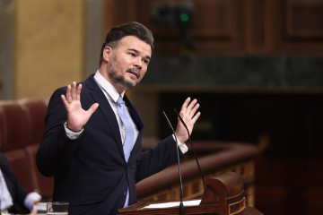 El portavoz de ERC en el Congreso, Gabriel Rufián, durante una sesión de control al Gobierno, en el Congreso de los Diputados, a 12 de noviembre de 2025, en Madrid (España).