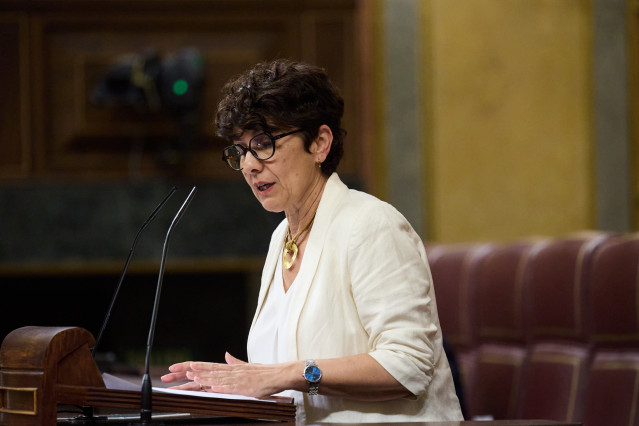 Archivo - La portavoz del PNV en el Congreso, Maribel Vaquero, durante un pleno extraordinario, en el Congreso de los Diputados, a 9 de julio de 2025, en Madrid (España).