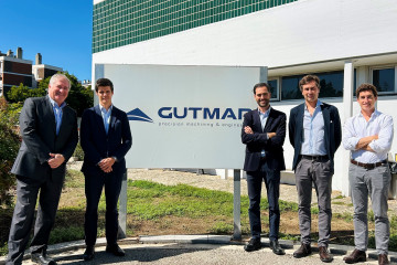 Archivo - De izda a dcha: el presidente de Gutmar, Joan Martorell; el dir.  Gen. De SBS, Alejandro Page, el co-ceo de Gutmar, Miguel Camino; el dir. De Desarrollo de Negocios de GDELS-SBS, Víctor Ló