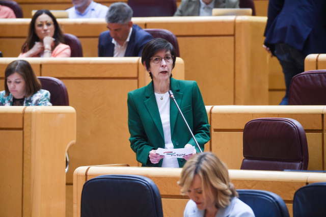 Archivo - La senadora del PNV, Estefanía Beltrán de Heredia, durante una sesión de control al Gobierno