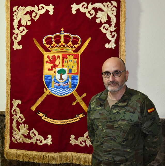 Archivo - El general de brigada Álvaro Díaz Fernandez, nuevo general jefe de la Brigada 'Extremadura' XI