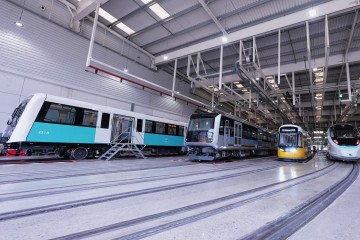 Archivo - Trenes en la fábrica de CAF.