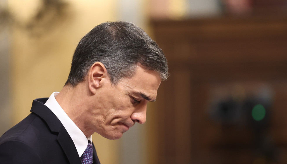 El presidente del Gobierno, Pedro Sánchez, durante una sesión de control al Gobierno, en el Congreso de los Diputados, a 12 de noviembre de 2025, en Madrid (España).