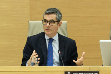 El ministro de la Presidencia, Justicia y Relaciones con las Cortes, Félix Bolaños, comparece ante la Comisión de Justicia, en el Congreso de los Diputados, a 14 de noviembre de 2025, en Madrid (Es