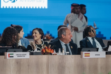 El ministro de Industria y Turismo, Jordi Hereu, durante la 26ª Asamblea General de ONU Turismo que se celebra desde este sábado en Riad (Arabia Saudí).