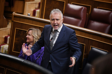 Archivo - El ministro de Política Territorial y Memoria Democrática, Ángel Víctor Torres, interviene durante una sesión de control al Gobierno en el Congreso