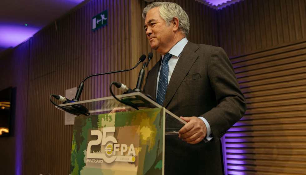 El presidente de EFPA España, Santiago Satrústegui, en los actos conmemorativos del 25ºAniversario de la entidad.