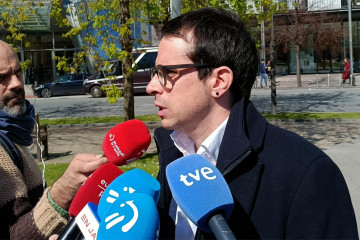 Archivo - El líder de EH Bildu en el Parlamento Vasco, pello Otxandiano