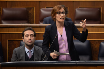Archivo - La ministra de Sanidad, Mónica García, interviene a una sesión de control al Gobierno, en el Congreso de los Diputados, a 13 de marzo de 2024, en Madrid (España).