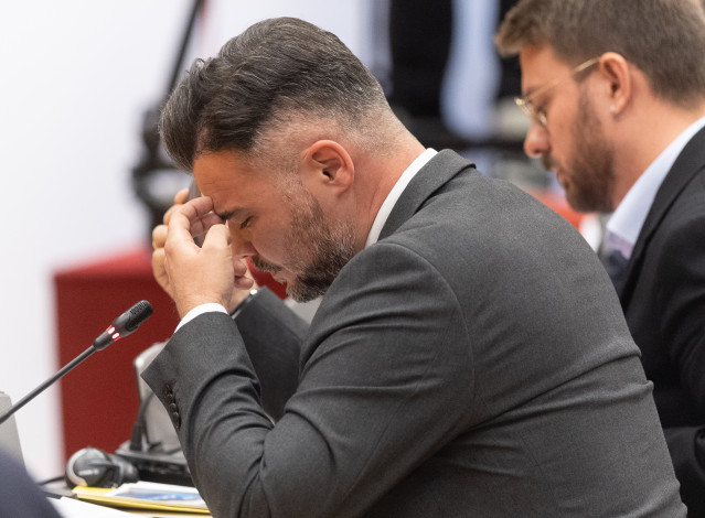 El portavoz de ERC en el Congreso, Gabriel Rufián, durante la comisión de la dana
