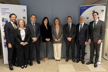Christian López-Baillo (FEI), Alison Burney (FEI), Gabriele Todesca (FEI), María Romano (Grupo BEI), María Palanca (Ministerio de Economía, Comercio y Empresa), Jose Cabrita (FEI), David González