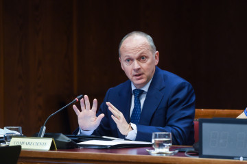 El Consejero Delegado de Redeia, Roberto García Merino, comparece ante la Comisión de Investigación sobre el apagón, en el Senado, a 18 de noviembre de 2025, en Madrid (España). García Merino a 