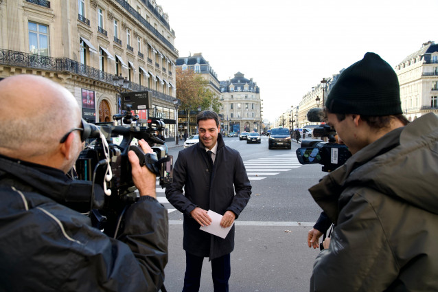 El Lehendakari, Imanol Pradales, antes de realizar declaraciones en PARÍS