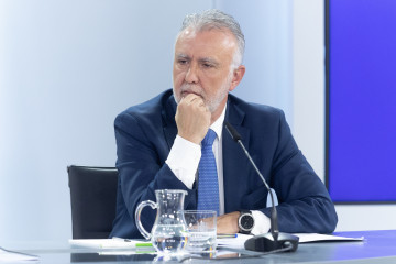 El ministro de Política Territorial y Memoria Democrática, Ángel Víctor Torres, durante una rueda de prensaa la rueda de prensa tras la reunión del Consejo de Ministros, en el Palacio de La Moncl