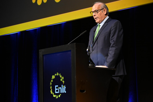 El ceo de iberdrola Mario Ruiz-Tagle, interviene durante evento Centre Enlit Europe 2025, en el Bilbao Exhibition Centre (BEC), a 18 de noviembre de 2025, en Barakaldo (Bizkaia)