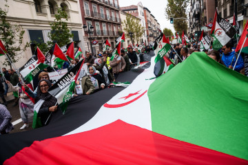 Manifestación ‘50 años de resistencia del pueblo saharaui’, a 15 de noviembre de 2025, en Madrid (España)