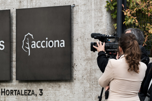 Logotipo de Acciona en la sede de Madrid