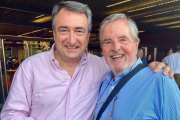 Marcos Vizcaya, con el actual presiddente del PNV, Aitor Esteban