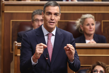 ¡El presidente del Gobierno, Pedro Sánchez, interviene durante una sesión de control al Gobierno, en el Congreso de los Diputados, a 19 de noviembre de 2025, en Madrid (España).