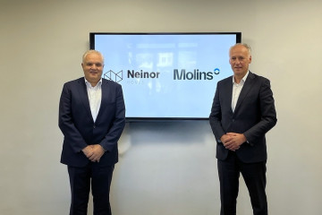 El director del negocio de Concrete & Aggregate de Molins en España, Ramon Torrescasana, y el director general de operaciones de Neinor Homes, Fernando Hernanz.