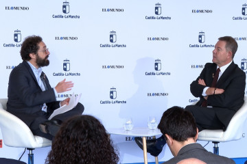 El presidente de Castilla-La Mancha, Emiliano García-Page, protagoniza, en Toledo, el foro ´La España Vertebrada´ que organiza el diario ´El Mundo´.