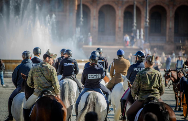 La Policía Nacional fortalece la colaboración de su Unidad de Caballería con otros cuerpos policiales internacionales