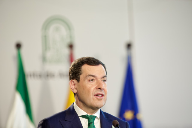 El presidente de la Junta de Andalucía, Juanma Moreno