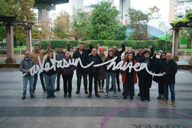 Acto de EH Bildu en el barrio de Rekalde de Bilbao con motivo del aniversario de Santi Brouard y Josu Muguruza.