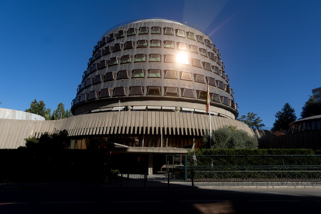 Archivo - Fachada de la sede del Tribunal Constitucional en Madrid.