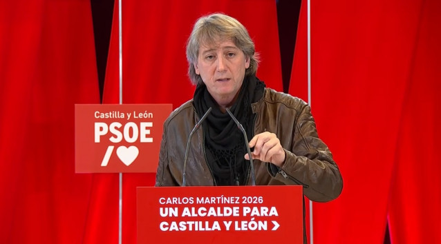 El secretario general del PSOE de Castilla y León y candidato a la Presidencia de la Junta, Carlos Martínez