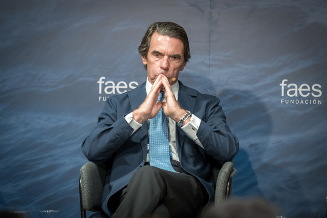 Archivo - El expresidente del Gobierno y presidente de FAES, José María Aznar, inaugura el Campus FAES 2025: Europa y el futuro del vínculo atlántico, en el Espacio Bertelsmann, a 17 de septiembre de 2025, en Madrid (España).