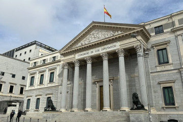 Archivo - Puerta de los leones del Congreso.