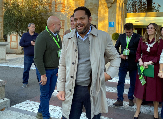 El secretario general de Vox, Ignacio Garriga, atiende a unas jornadas interparlamentarias del partido en Salamanca