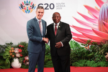El presidente del Gobierno, Pedro Sánchez, en una reunión del G20.