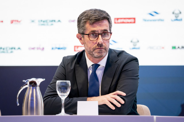 Archivo - El presidente de Urovesa, Justo Sierra, durante la jornada ‘Seguridad y Defensa ante el nuevo orden mundial’ de Europa Press, en el Auditorio CESEDEN, a 30 de junio de 2025, en Madrid (España).