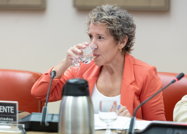 Archivo - La secretaria de estado de Seguridad, Aina Calvo, durante su comparecencia en la Comisión Mixta de Seguridad Nacional