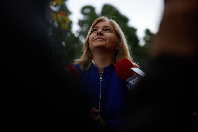 La vicealcaldesa de Madrid y delegada de Seguridad y Emergencias, Inma Sanz, atiende a los medios